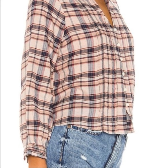 Birds of Paradis By Trovata Finley Pintuck Plaid Shirt - Size Small - Picture 3 of 10